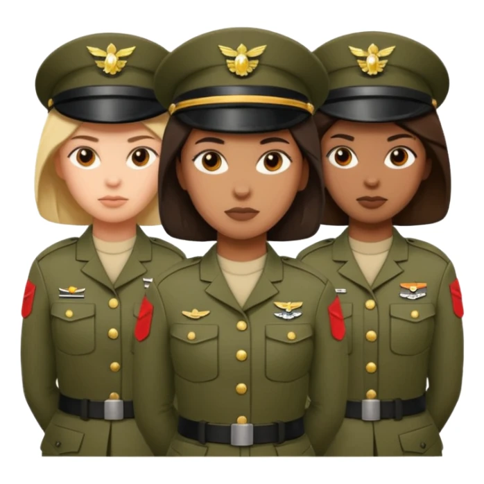 female soldiers sticker