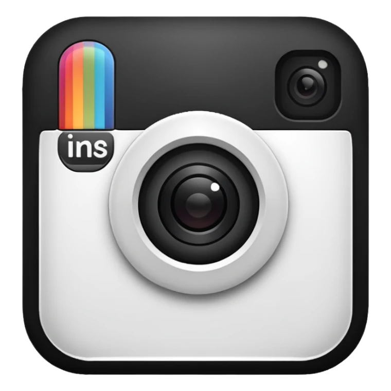 Black and white Instagram logo sticker