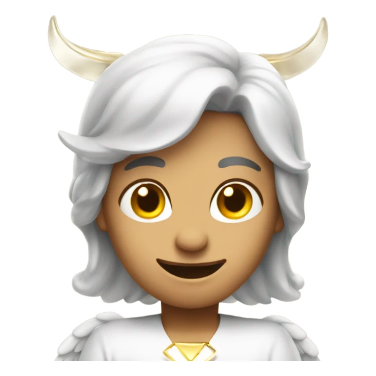 Angel with horns winking  sticker