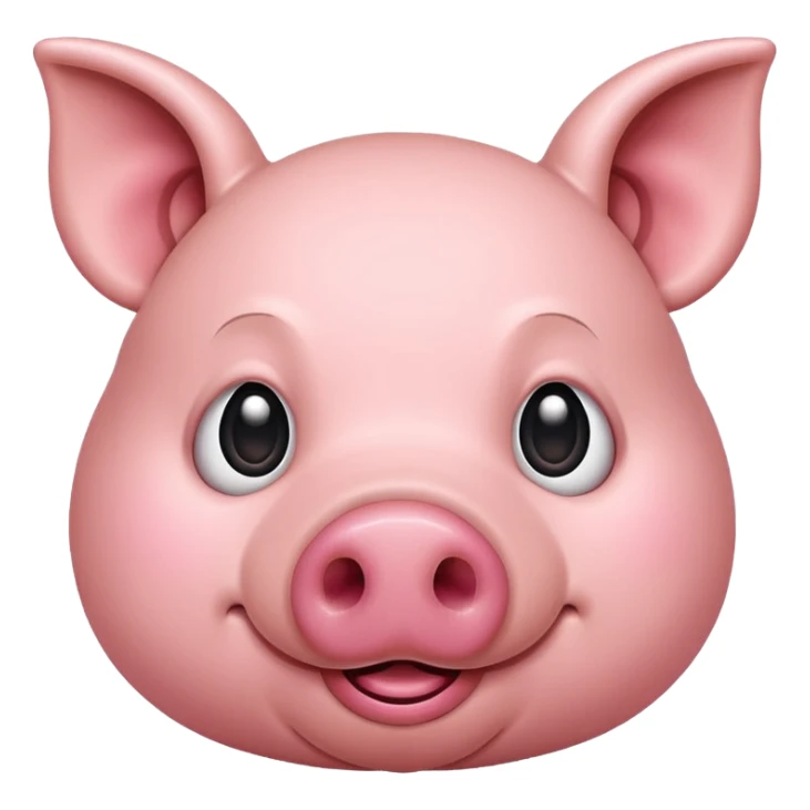 Pig with big nose sticking out  sticker