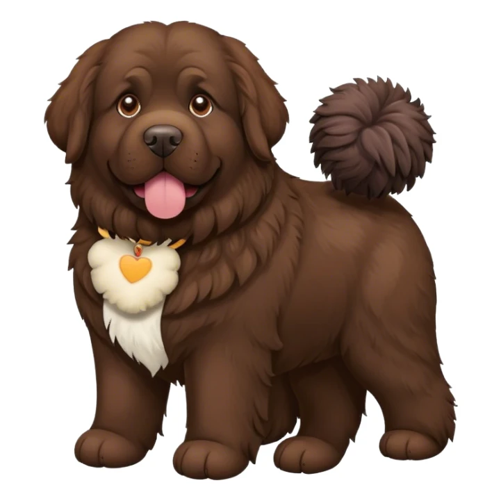Newfoundland dog with stuffed animal  sticker