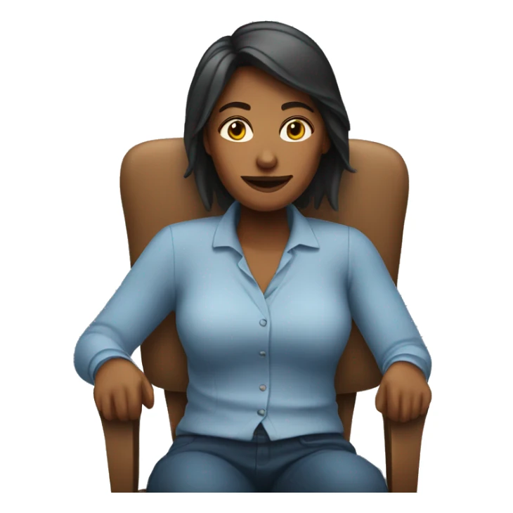woman sitting on chair  sticker