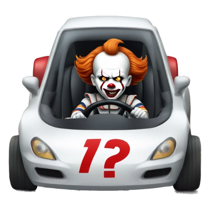 pennywise driving a race car sticker