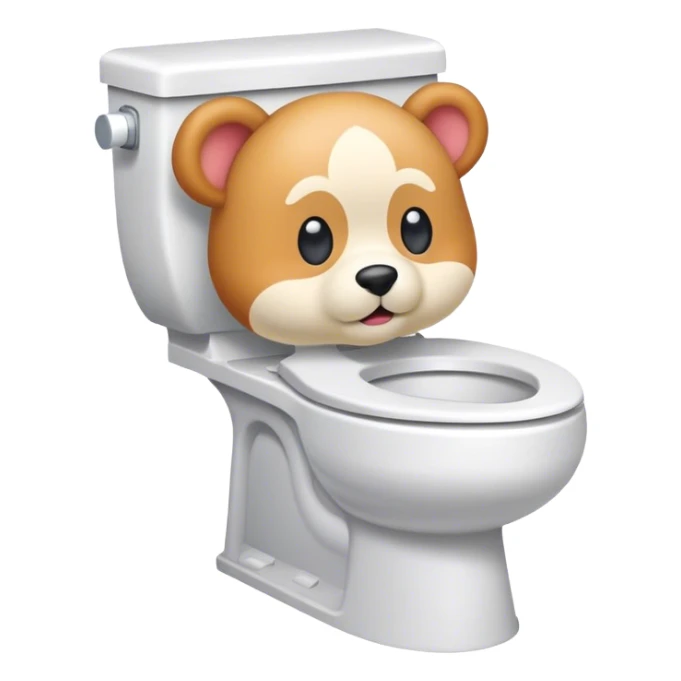 Skibidi toilet with a Duffy head sticker