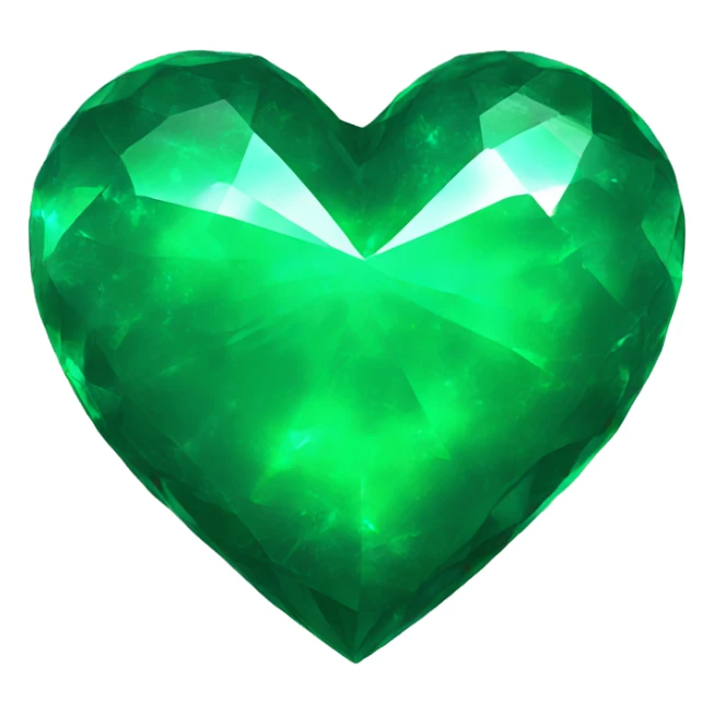 Emerald green heart  sticker