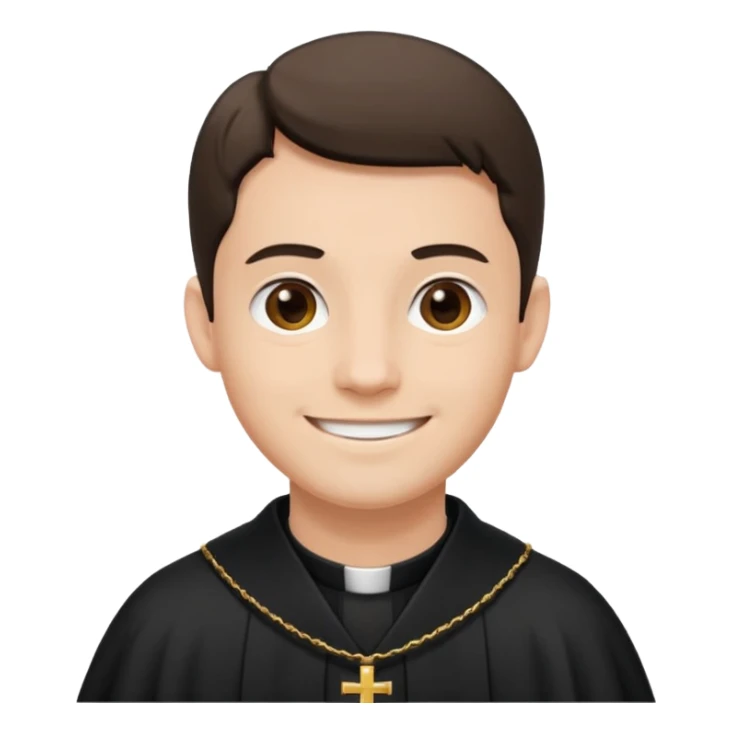 The priest presiding over the wedding sticker