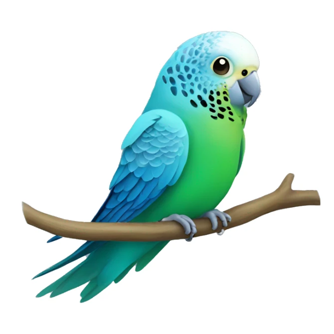 blue and green budgies sticker