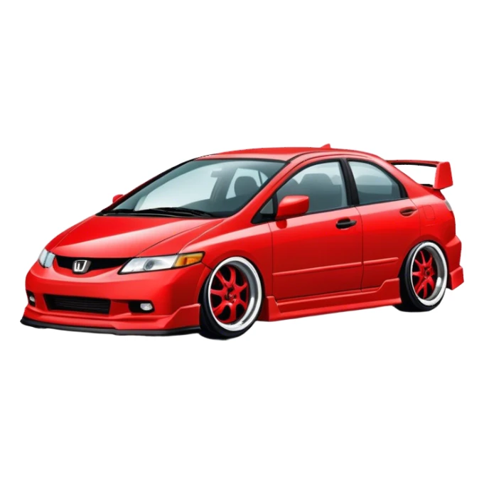 Red Honda civic ed8 CFX  sticker