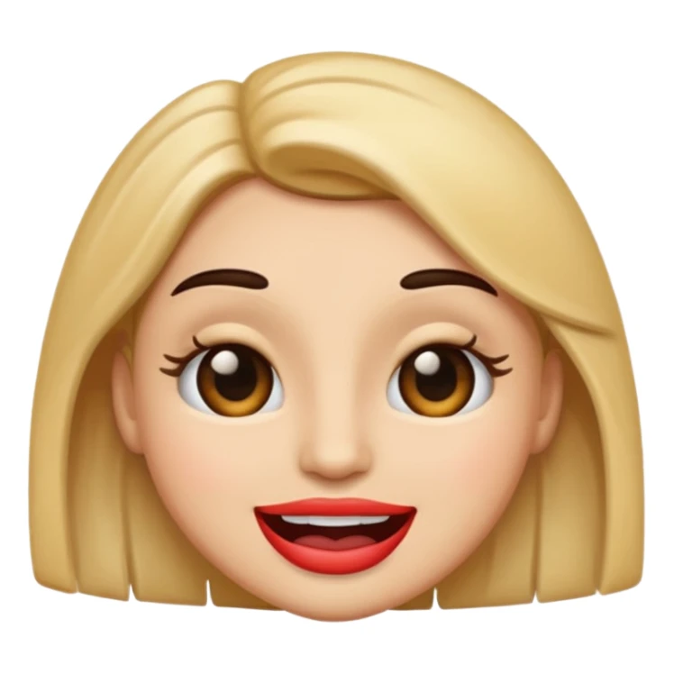 emoji with long eyelashes and thick lips sticker