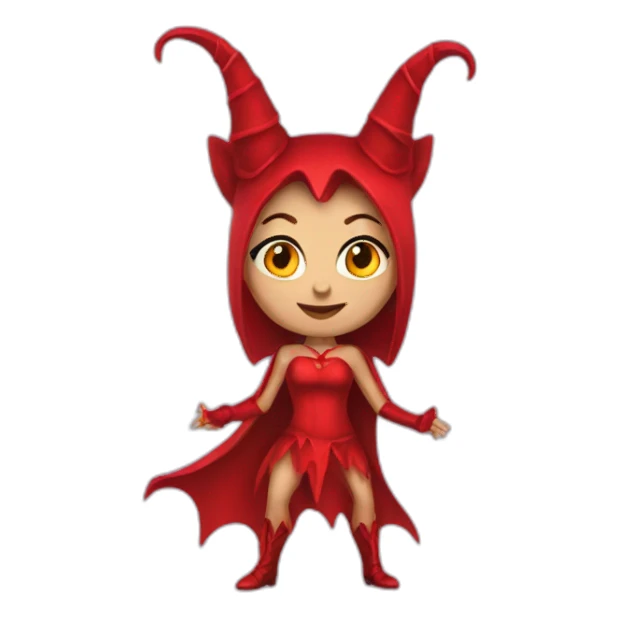 Halloween costume diablesse sticker