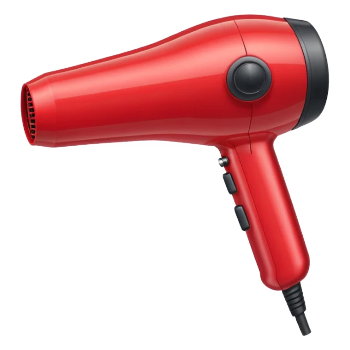 red hairdryer sticker