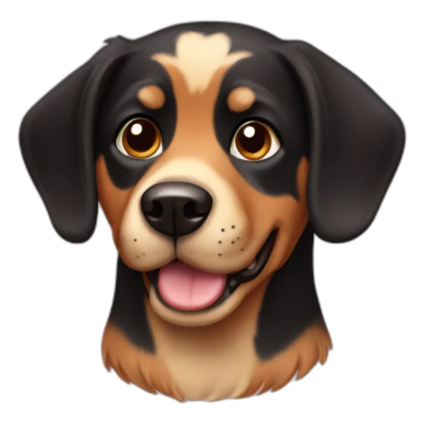 Black and Tan dog sticker