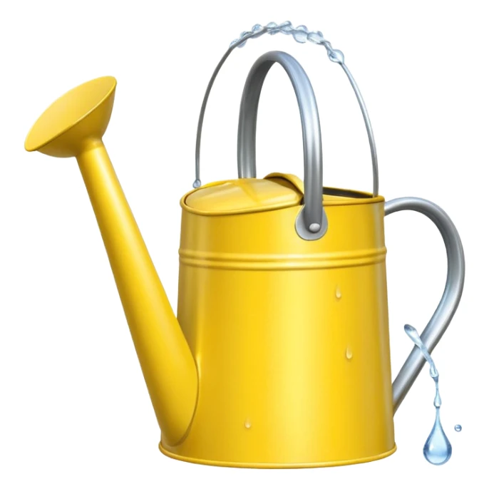 Yellow garden watering can sticker