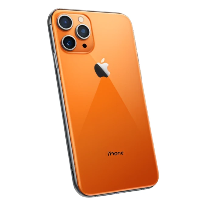 Un iPhone 17 Pro Max color naranja sticker