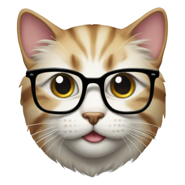 cat with glasse sticker