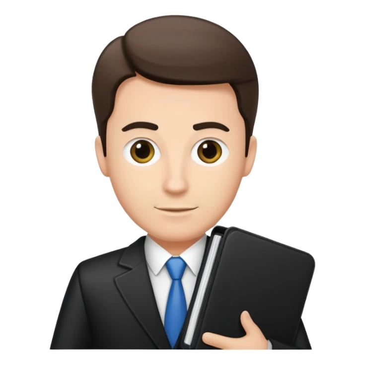 businessman with portfolio sticker