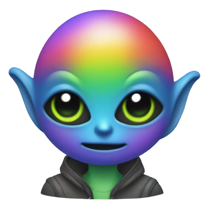 alien rainbow sticker
