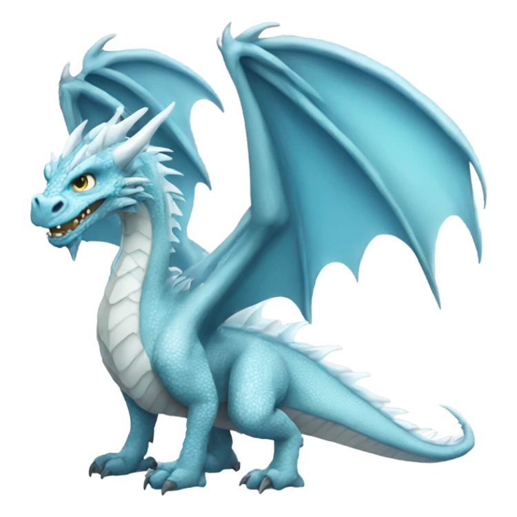 ice dragon full body sticker