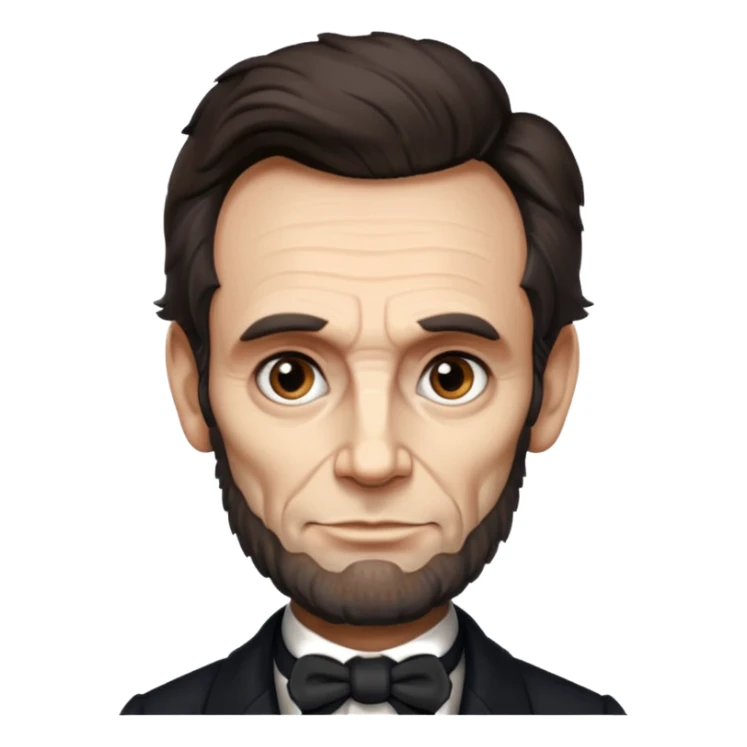Abraham Lincoln with gray eyes sticker