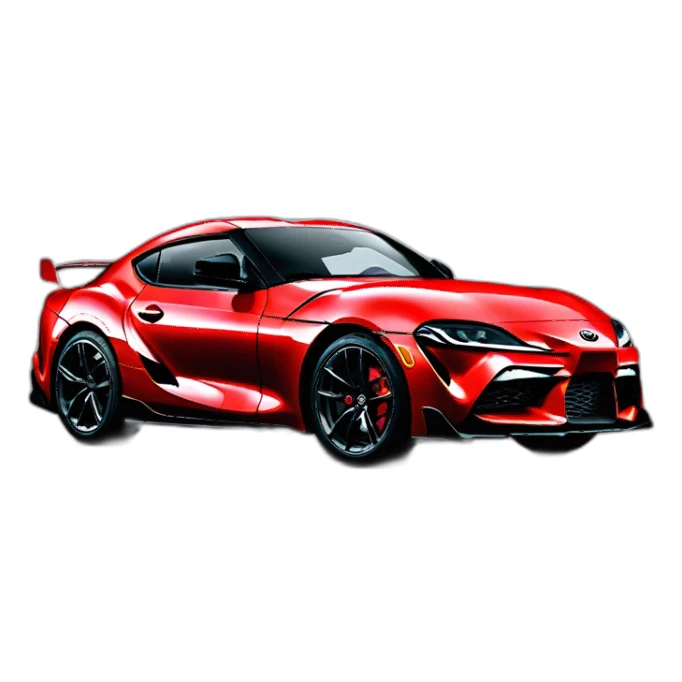Toyota Supra gr rouge sticker
