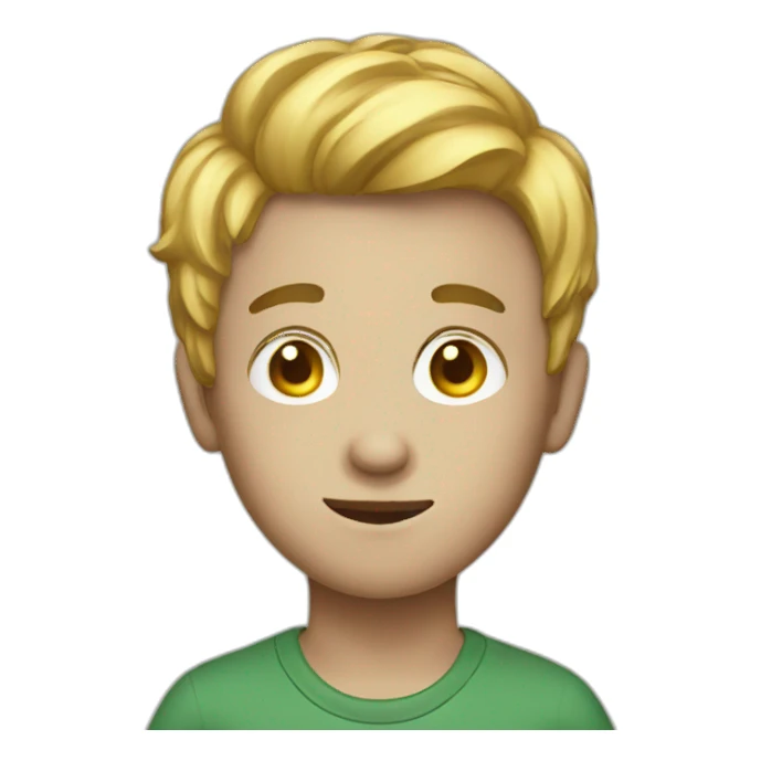 A boy with money sticker