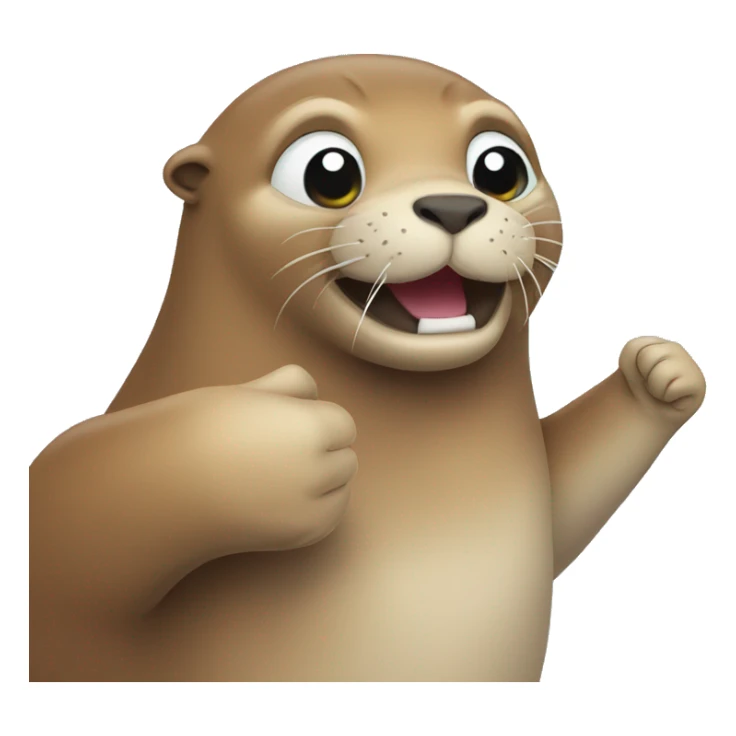sea lion with thumbs up sticker