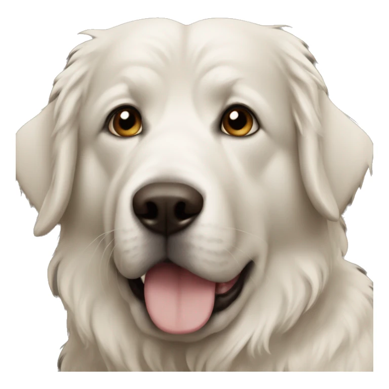 Greats Pyrenees with dark brown eyes  sticker
