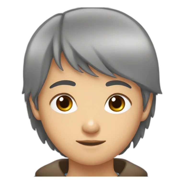 kazakh boy with brown eye  sticker