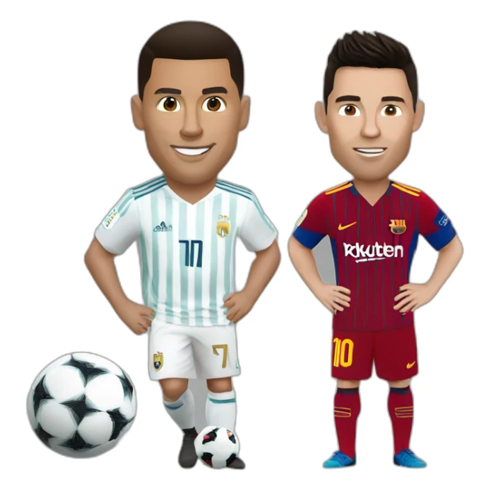christiano ronaldo and messi sticker