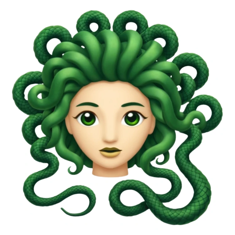 medusa hair sticker