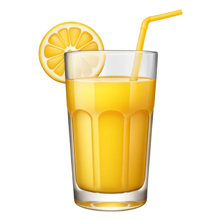 yellow juice in glass sticker