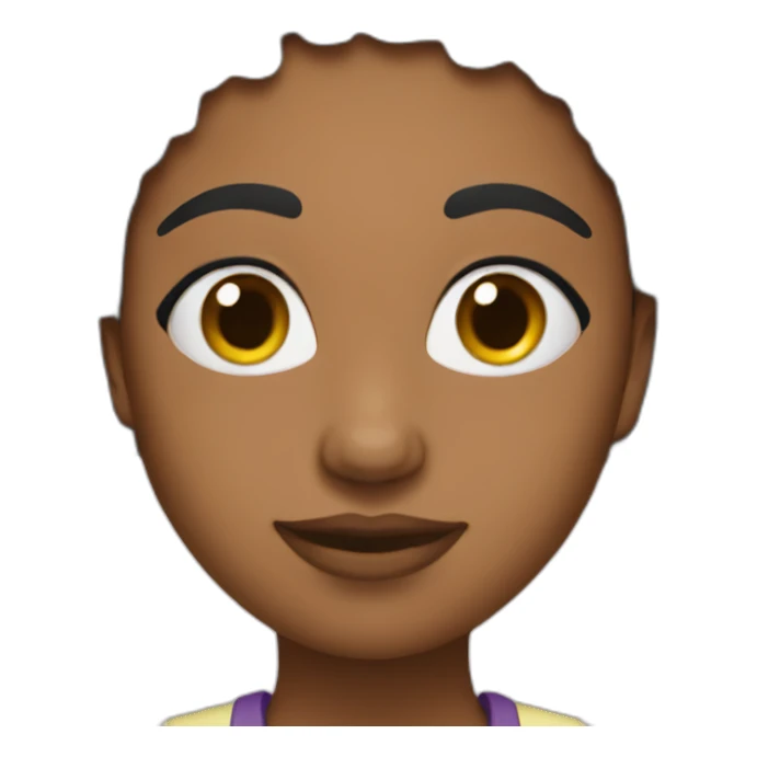 mujer pelo negro sticker