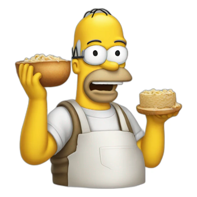 Homer qui mange des champignons  sticker