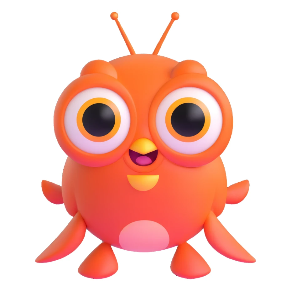 Pixar character with big eyes sticker