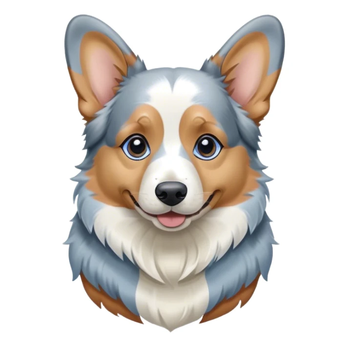 Corgi that that is blue Merle on its back  sticker