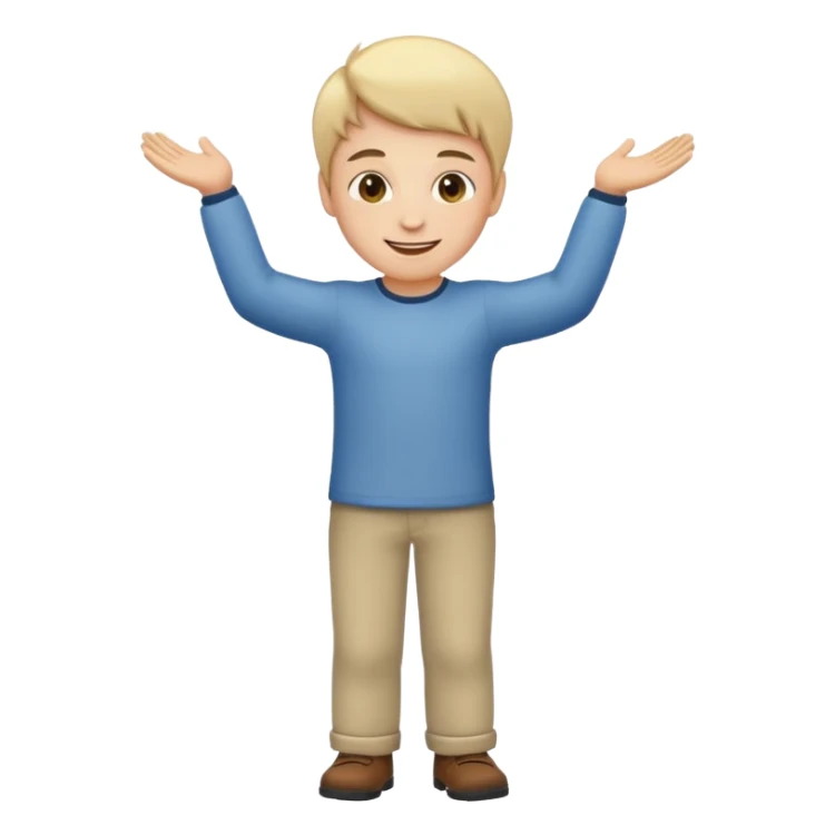 create emoji of a boy getting up sticker