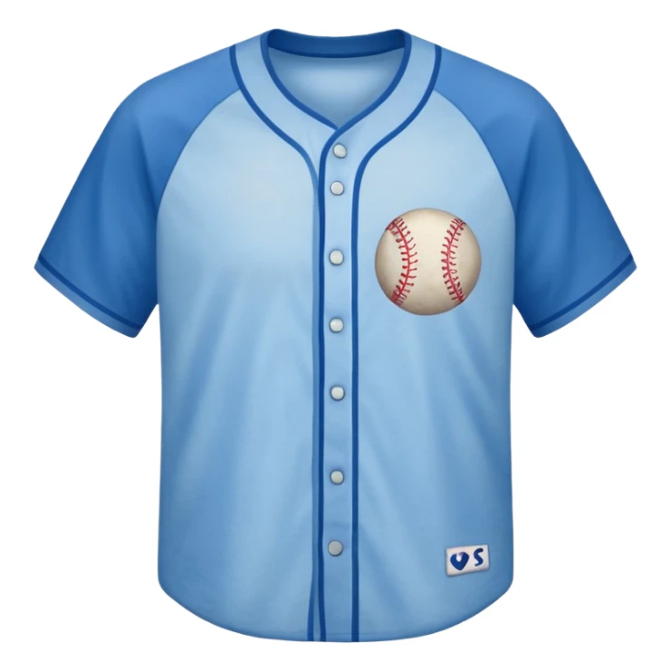 franela de beisbol color azul sticker