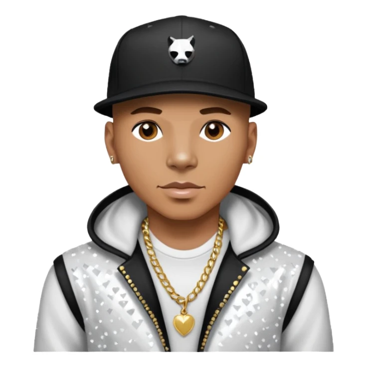 Pitbull, Rapper with white sequin outfit sticker