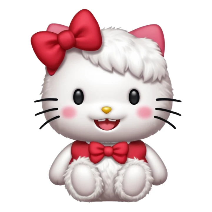 Hello Kitty laughing very hard 😂 with full body  sticker