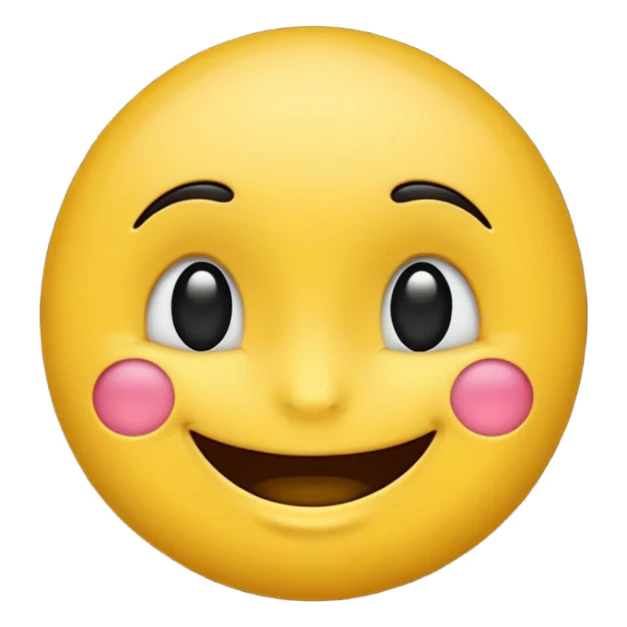 Black Happy emoji sticker