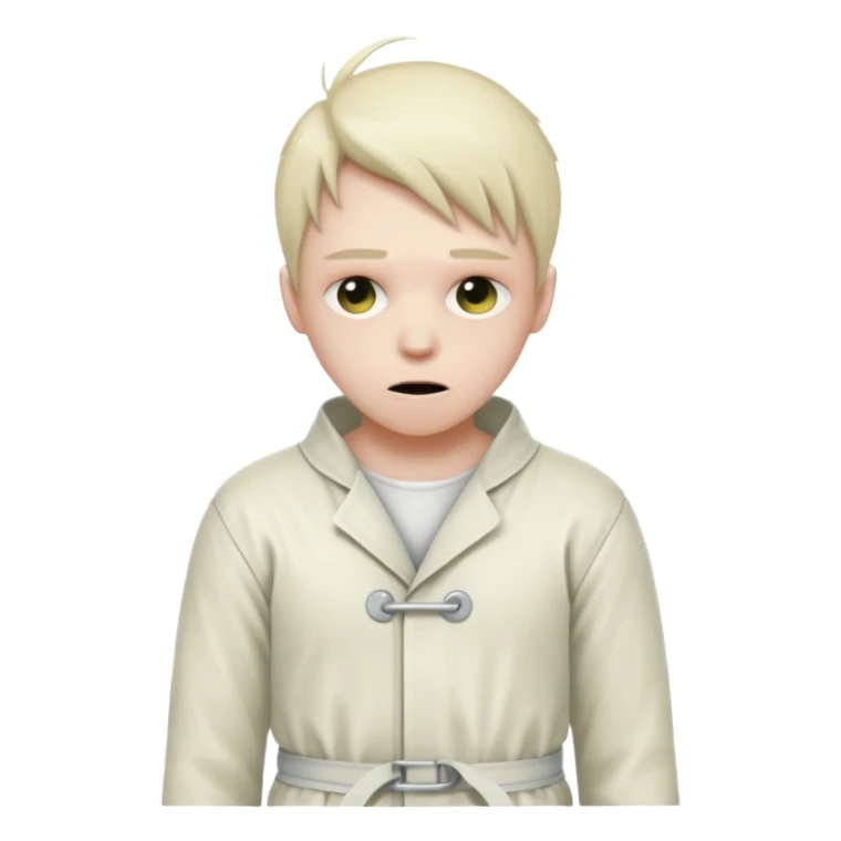 Пациент психиатрической больницы в смирительной рубашке sticker