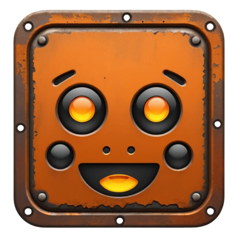 ultra realistic metal rust scrap DUBS icon sticker