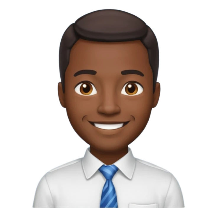 stock trader, black man, in a shirt sticker