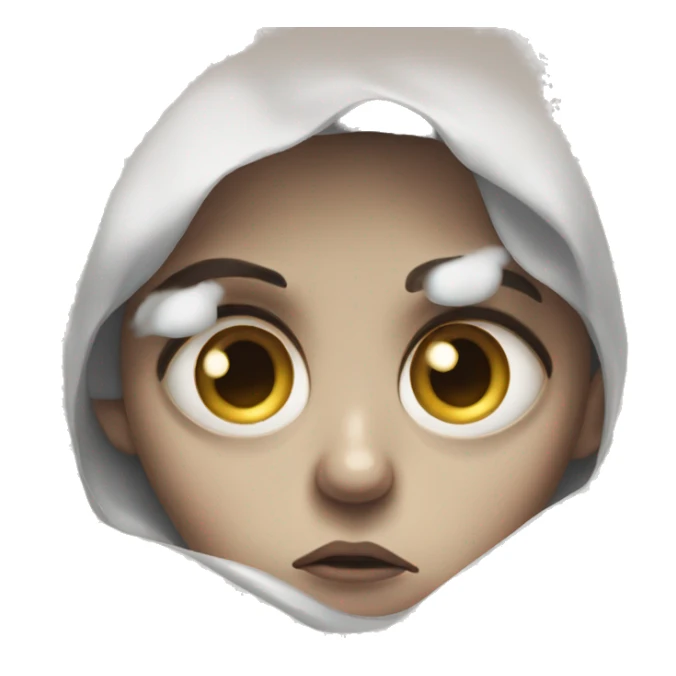 Sad tear big eyes emoji  sticker