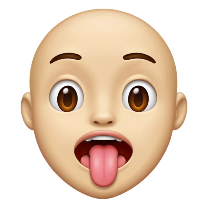 someone with tongue out moving  sticker