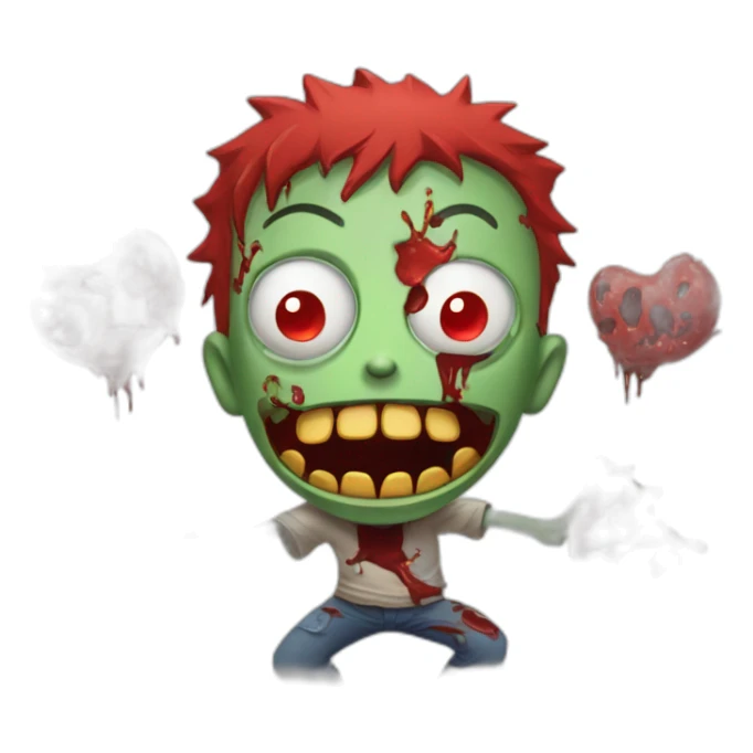 Zombie eaten by two red mices sticker