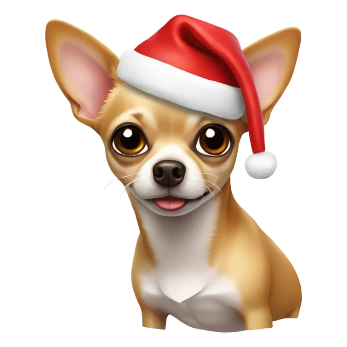 Chihuahua in Santa hat sticker