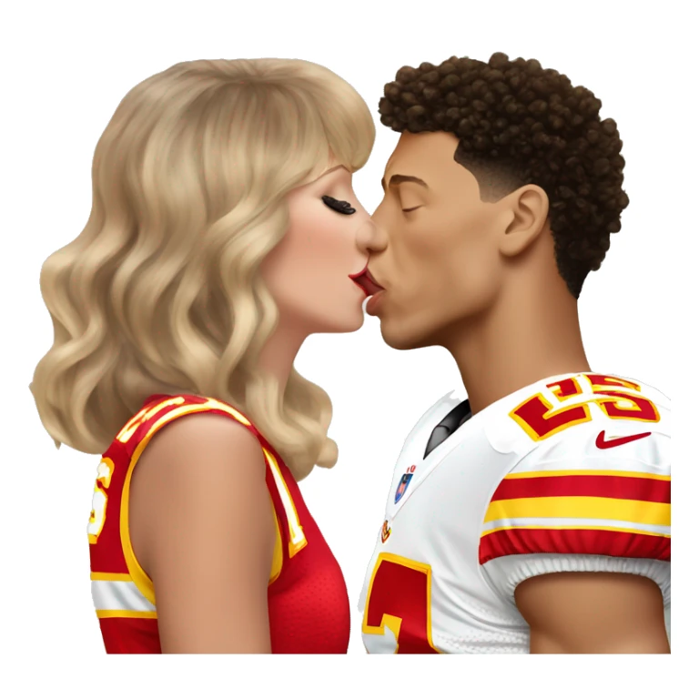 Patrick Mahomes kissing Taylor swift  sticker