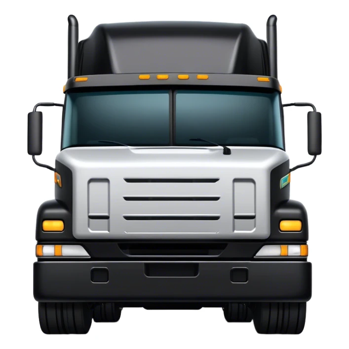 Black cyber Semi truck rear sticker