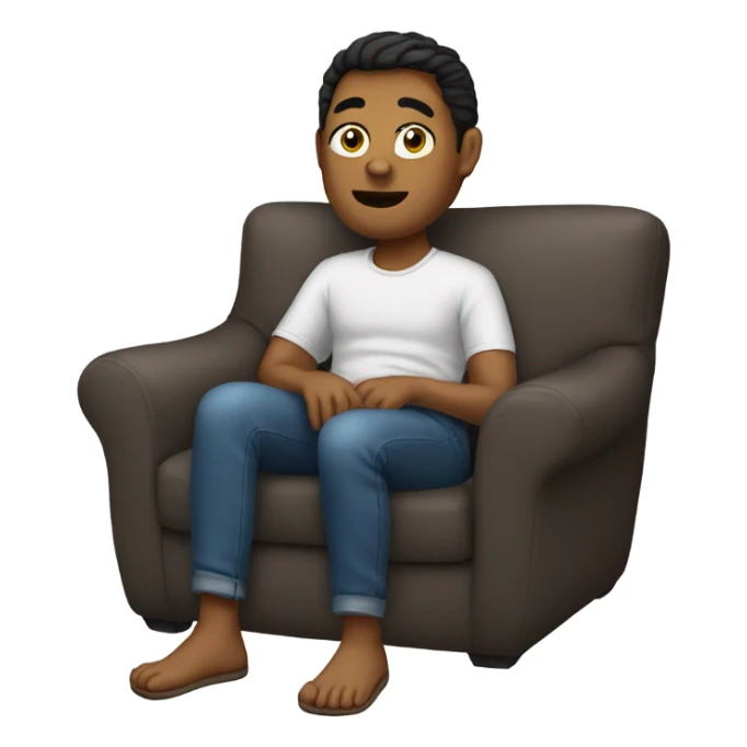 Sitting in bean bag chair sticker